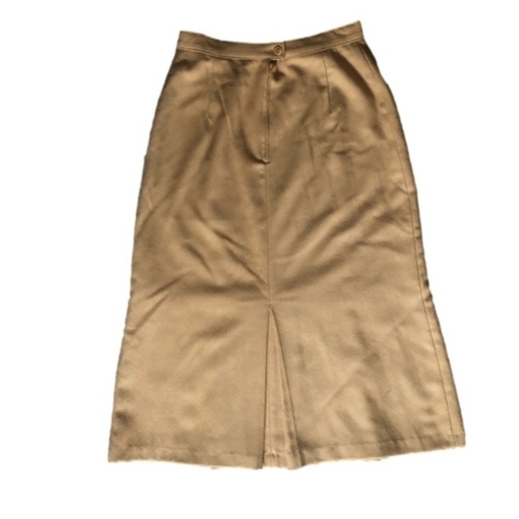 VINTAGE Virgin Wool Dainty Midi Skirt XS - Picture 2 of 4